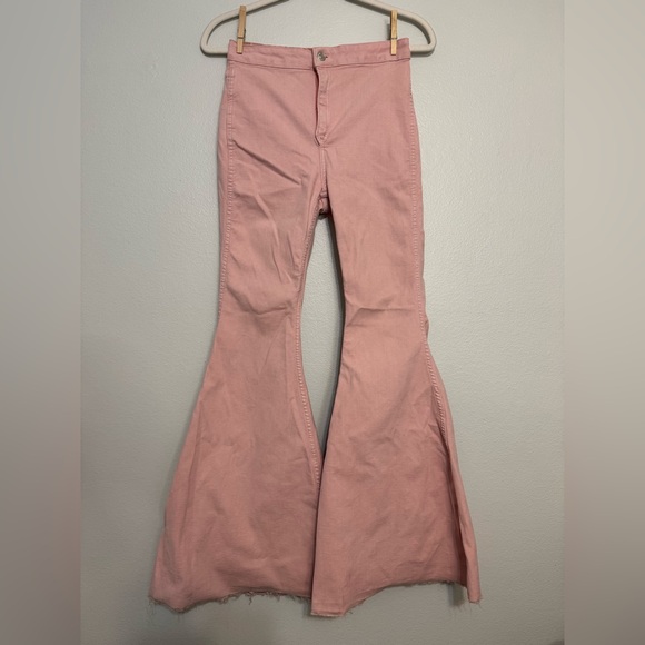 We The Free x Free People Throw It Back Reversible Flare Jeans - Pink - Picture 6 of 10